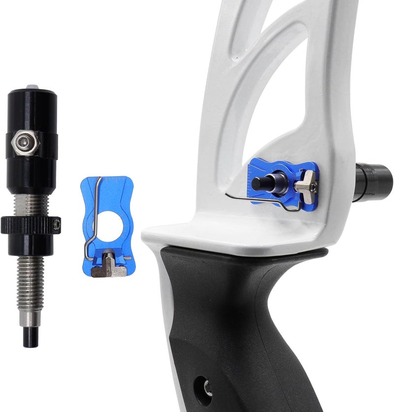 HANDBAIGE Archery Arrow Rest and Cushion Plunger Aluminum Magnetic Arrow Rest Adjustable Bow Plunger with Pressure Button for Recurve Bow Longbow - Image 1